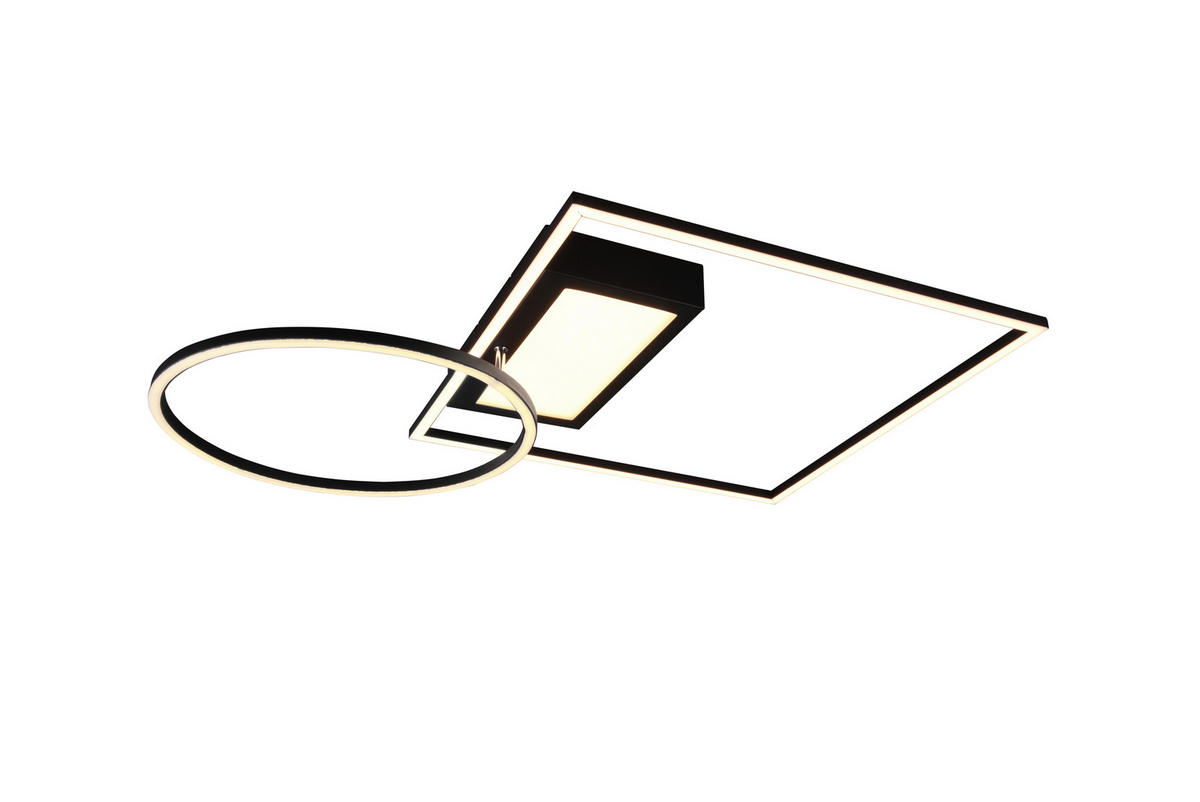 LED PLAFONJERA - crna, Dizajnerski, metal (64,5/9,0/86,5cm)