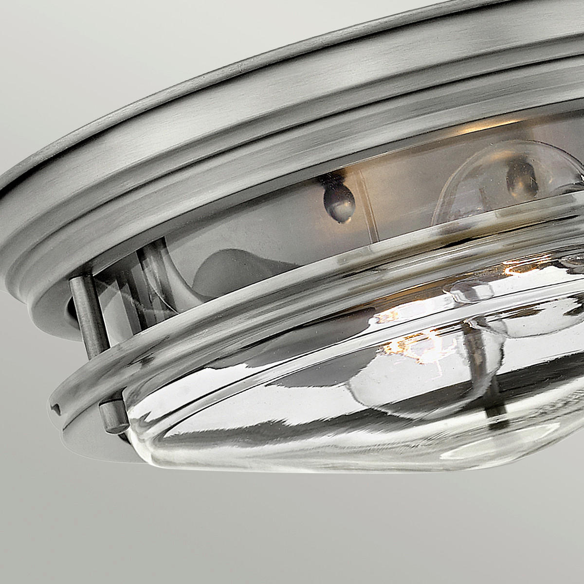 DECKENLEUCHTE  30.5/11.7 cm    - Nickelfarben, Lifestyle, Glas/Metall (30.5/11.7cm) - Elstead Lighting