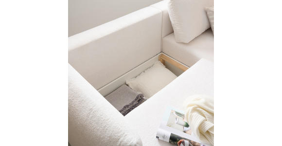 ECKSOFA  in Jersey Creme  - Creme/Schwarz, KONVENTIONELL, Kunststoff/Textil (238/148cm) - Carryhome