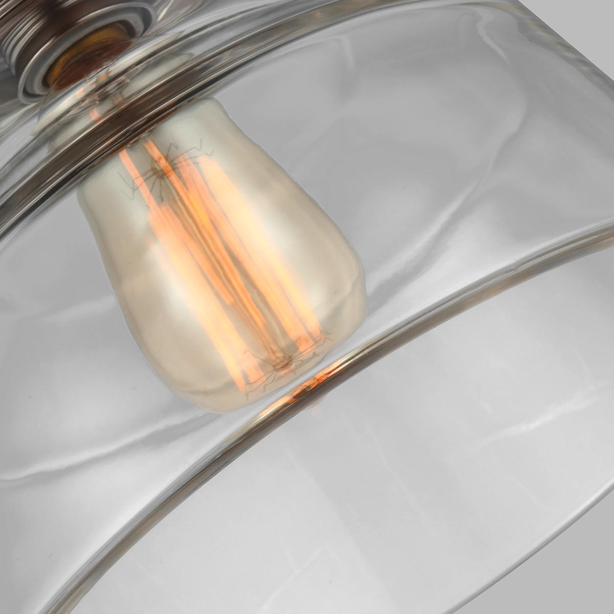 HÄNGELEUCHTE 25.4/30.1 cm    - Nickelfarben, Konventionell, Glas/Metall (25.4/30.1cm) - Elstead Lighting
