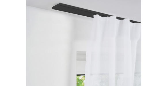 VORHANGSCHIENE - Schwarz, Basics, Metall (250cm) - Homeware