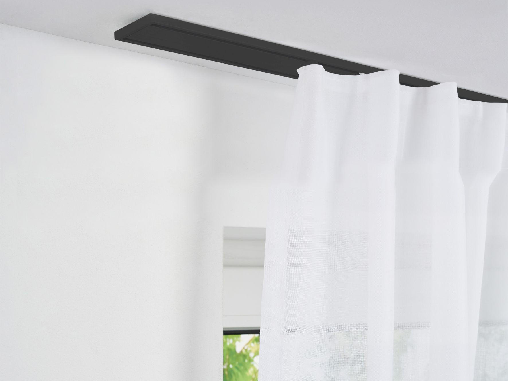 ȘINĂ PENTRU PERDEA 150 cm  - negru, Basics, metal (150cm) - Homeware