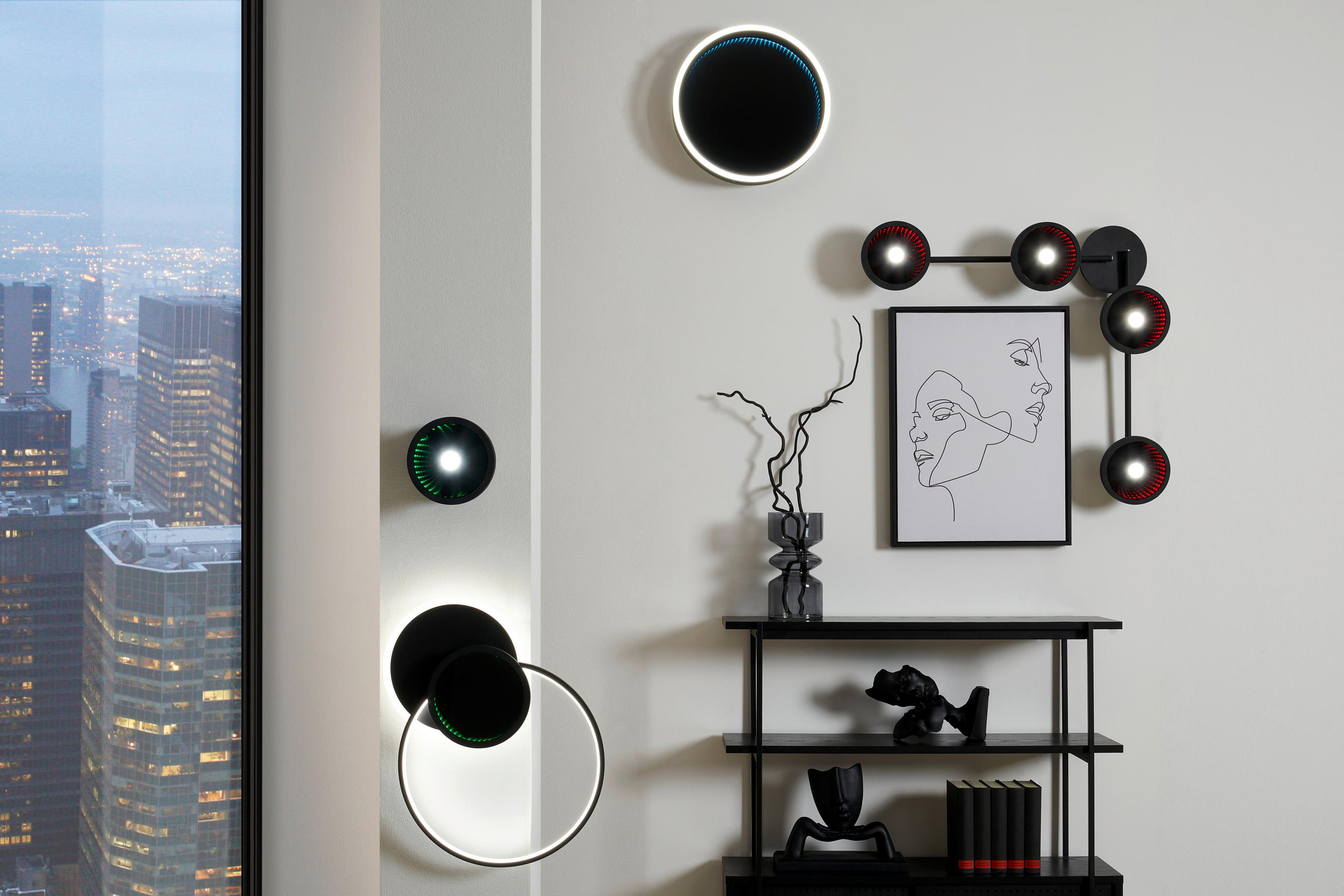 LED-STRAHLER 17/10 cm   - Schwarz, LIFESTYLE, Kunststoff/Metall (17/10cm) - Novel