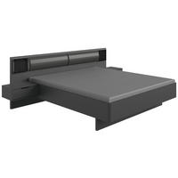 BETTANLAGE - Graphitfarben/Schwarz, Basics, Glas/Textil (160/200cm) - Ti'me