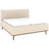 POLSTERBETT Matratze, Lattenrost, Bettkasten 180/200 cm  in Beige  - Eichefarben/Beige, Design, Holz/Textil (180/200cm) - Musterring