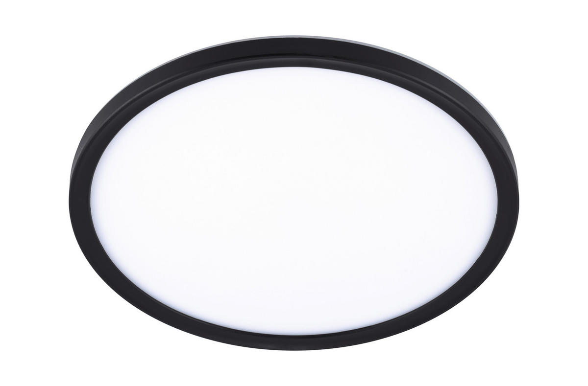 STROPNÍ LED SVÍTIDLO, 29,3/2,8 cm  - černá, Basics, plast (29,3/2,8cm) - Novel
