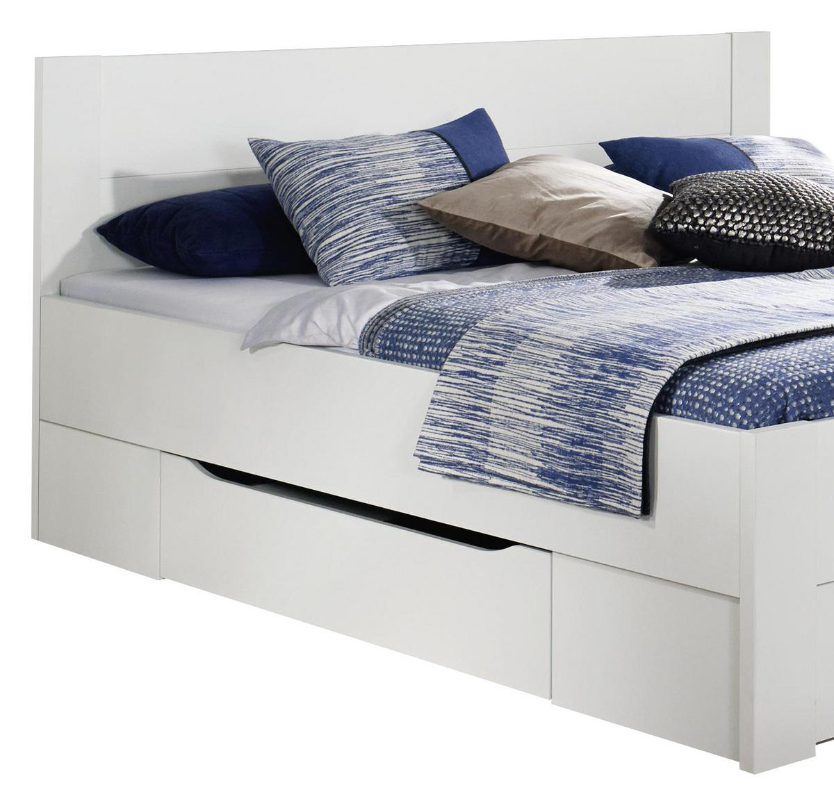 STAURAUMBETT 160/200 cm  in Weiß  - Weiß, Basics, Holzwerkstoff (160/200cm) - Rauch Möbel