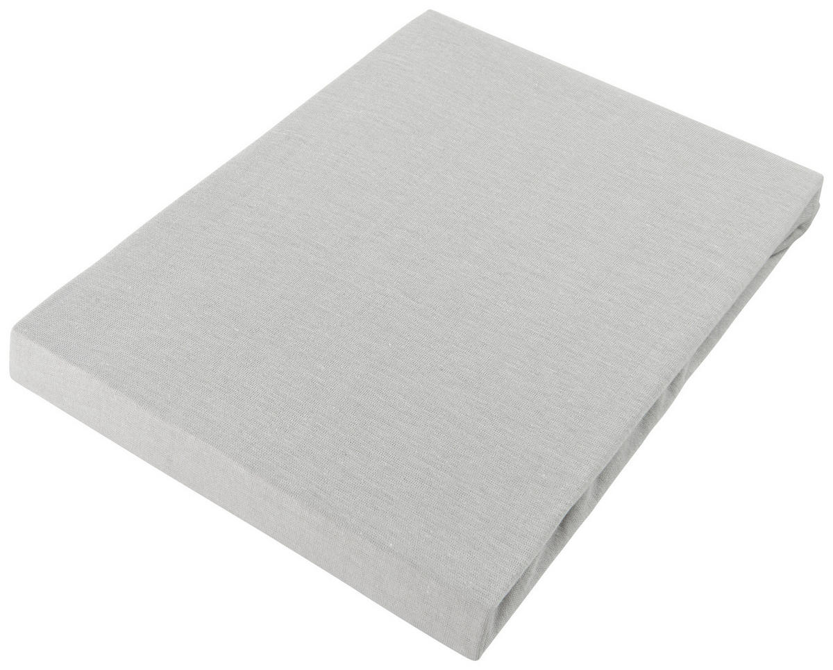 CEARȘAF CU ELASTIC 100/200 cm  - argintiu, Konventionell, textil (100/200cm) - Boxxx
