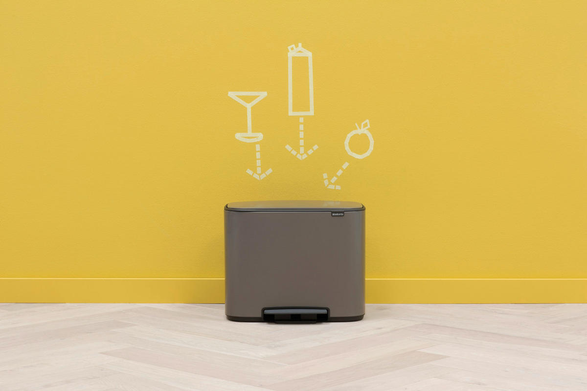 ODPADKOVÝ KÔŠ  33 l - čierna/sivá, Design, kov/plast (54/44/36,5cm) - Brabantia