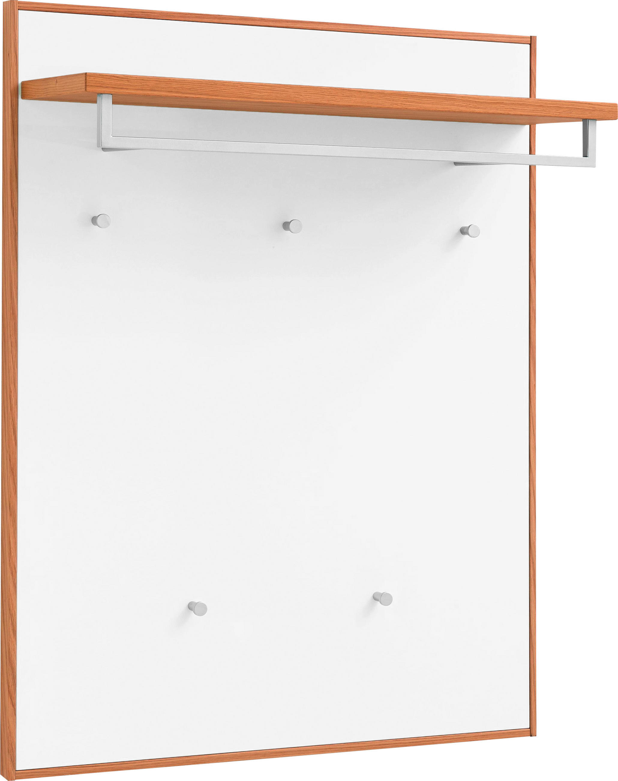XXXLutz Garderobenpaneel Weiß, Eiche 83x109x29 cm