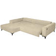 ECKSOFA  in Chenille Beige  222/279 cm  - Beige/Schwarz, KONVENTIONELL, Kunststoff/Textil (222/279cm) - Hom`in