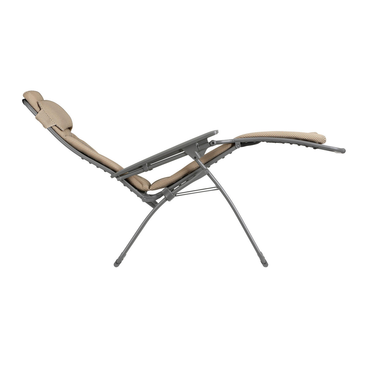 GARTEN-RELAXSESSEL Stahl  - Titanfarben/Mokka, Basics, Kunststoff/Textil (71/115/88cm) - Lafuma Mobilier
