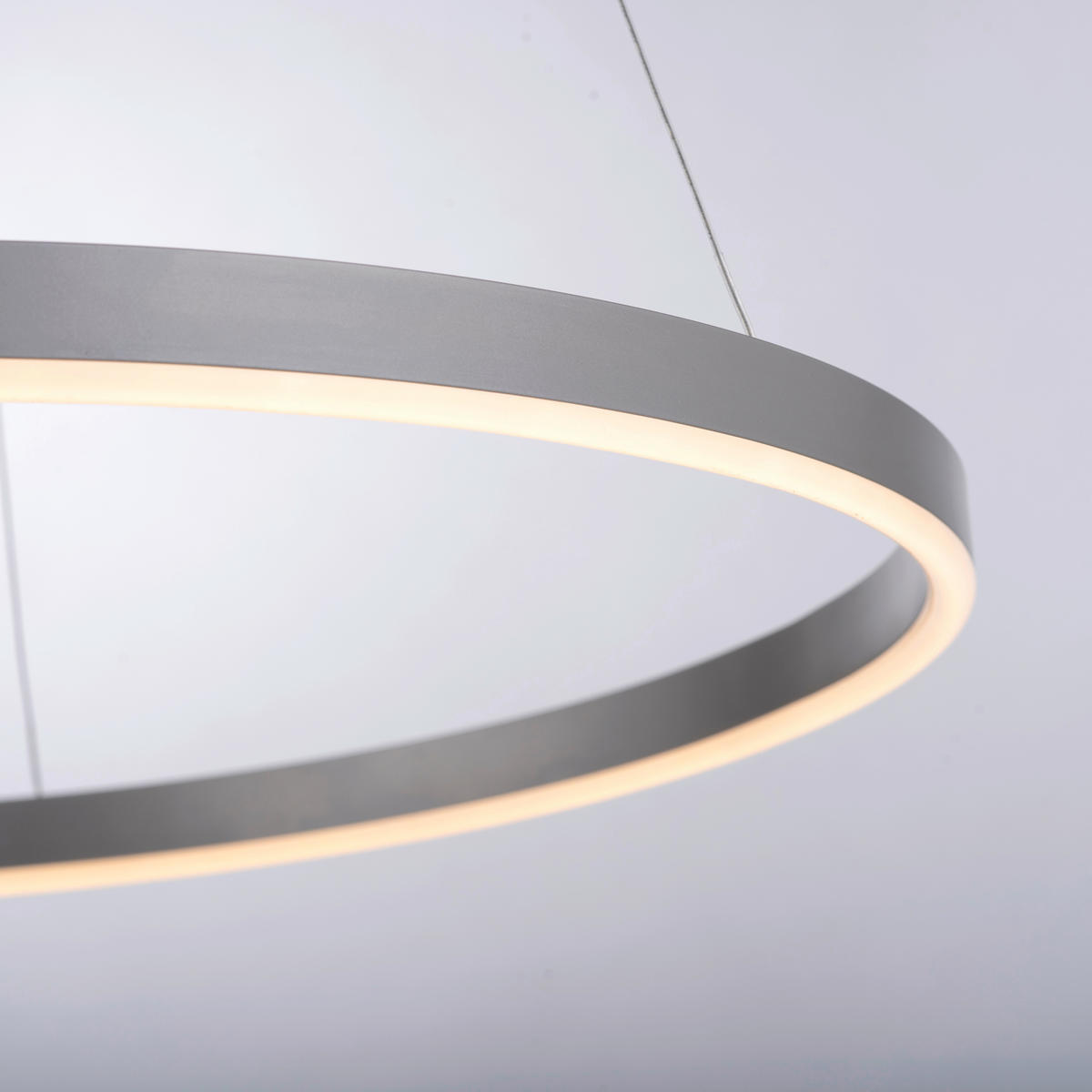LED-HÄNGELEUCHTE Ritus 58,5/58,5/120 cm   - Alufarben, Design, Kunststoff/Metall (58,5/58,5/120cm)