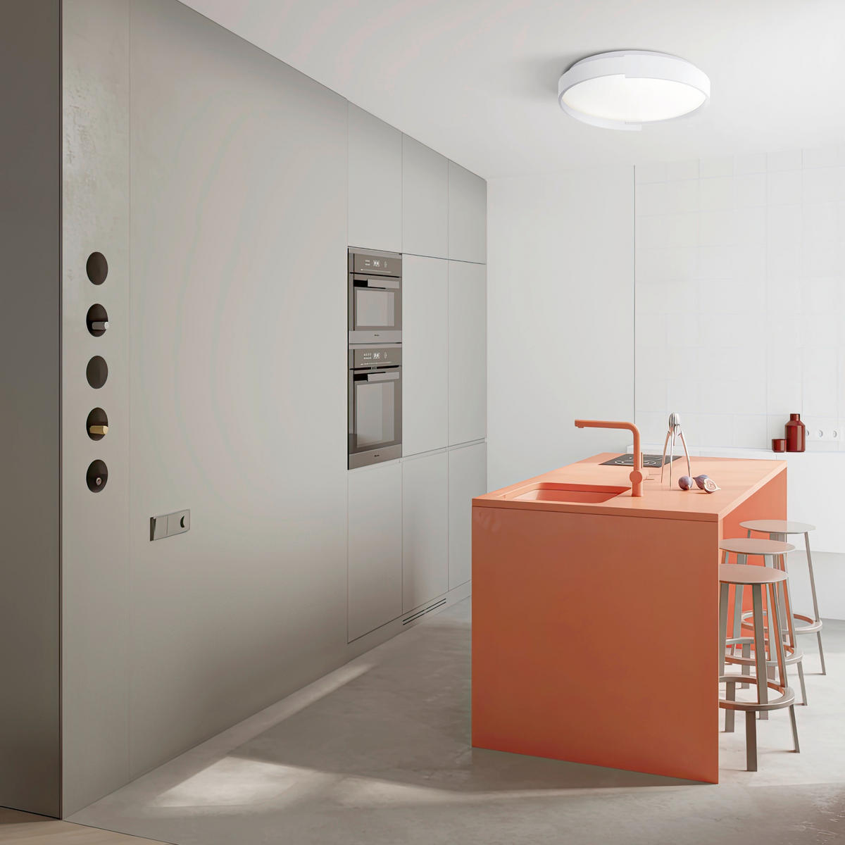 LED-DECKENLEUCHTE Halo 7.5/26.5/26.5 cm  - Weiß, Design, Kunststoff (7.5/26.5/26.5cm)