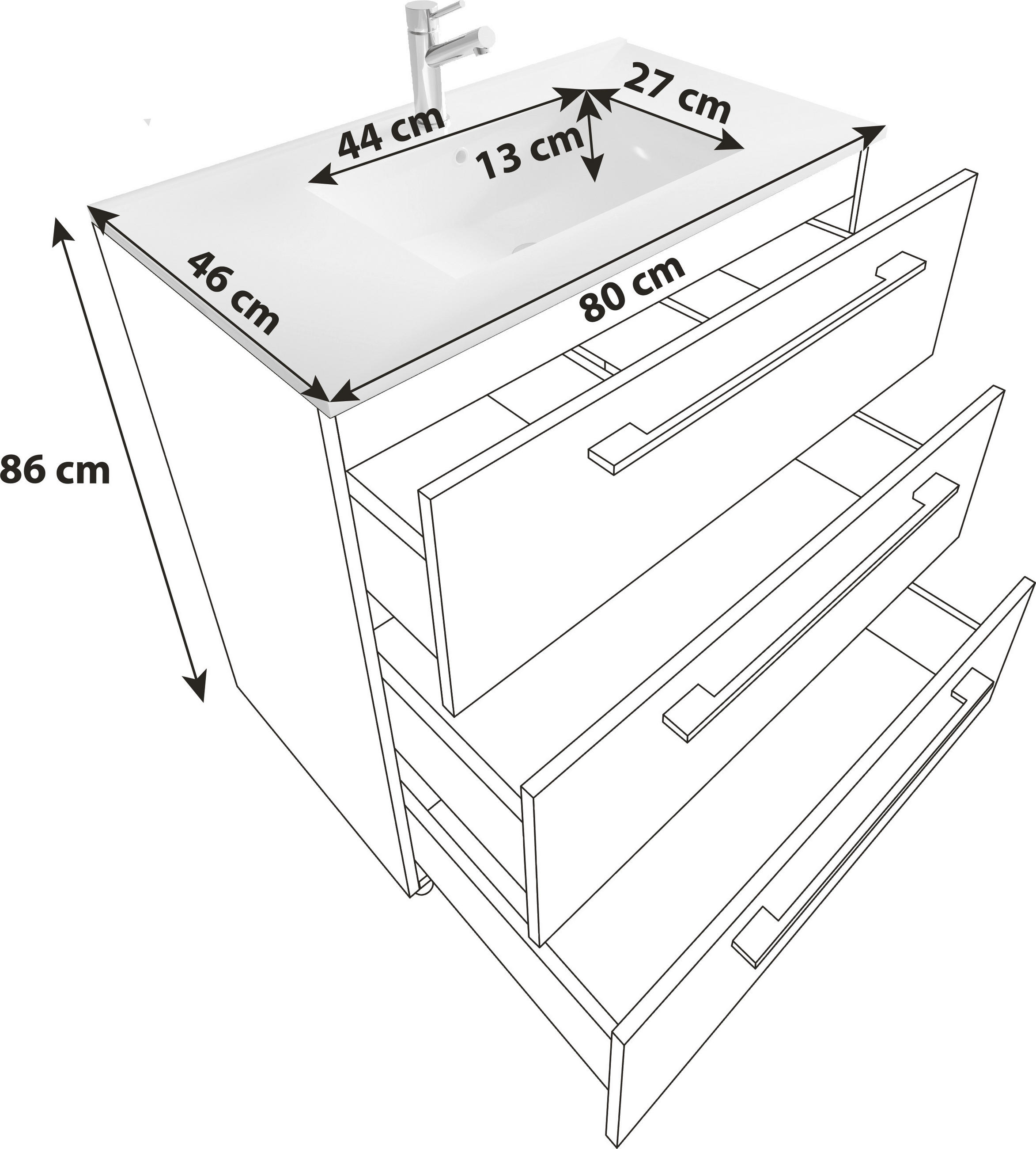 Thumbnail - Mid.you Badezimmer, Schwarz, Metall, 5-teilig, 3 Fächer, 3 Schublade(n),3 Schublade(n) Schubladen, 146 cm, stehend, häng...