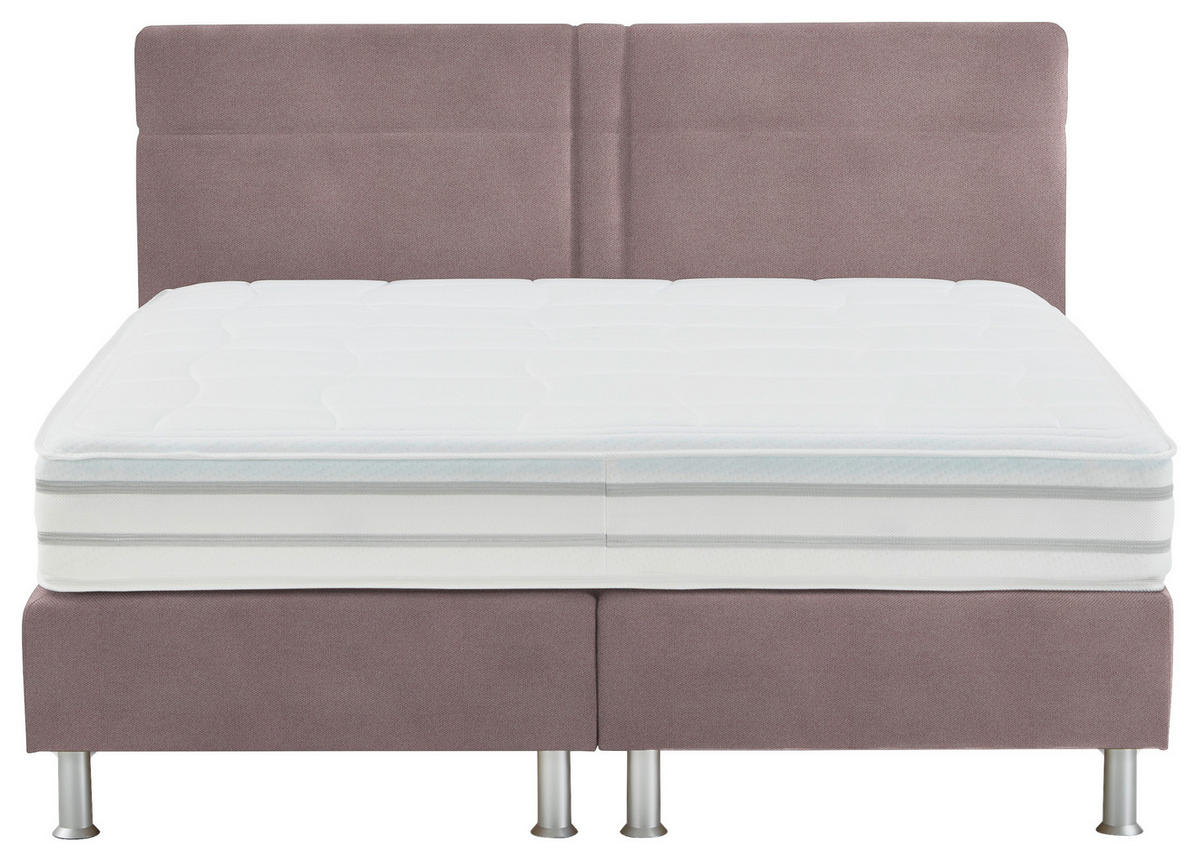 BOXSPRINGBETT 180/200 cm  in Altrosa  - Alufarben/Altrosa, Design, Kunststoff/Textil (180/200cm) - Beldomo - Sleep
