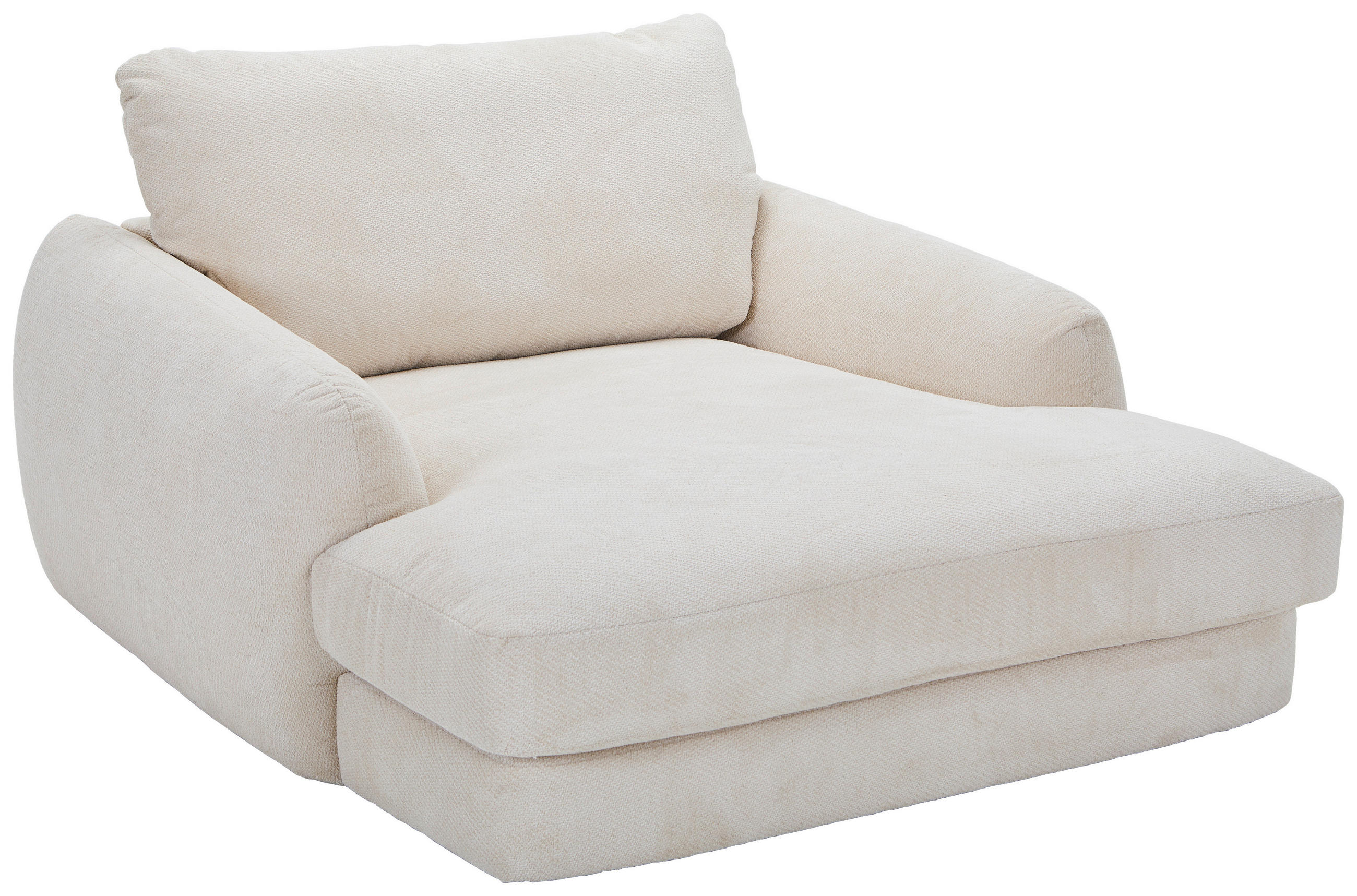 XXL-SESSEL - Creme/Schwarz, KONVENTIONELL, Kunststoff/Textil (132/81/158cm) - Carryhome