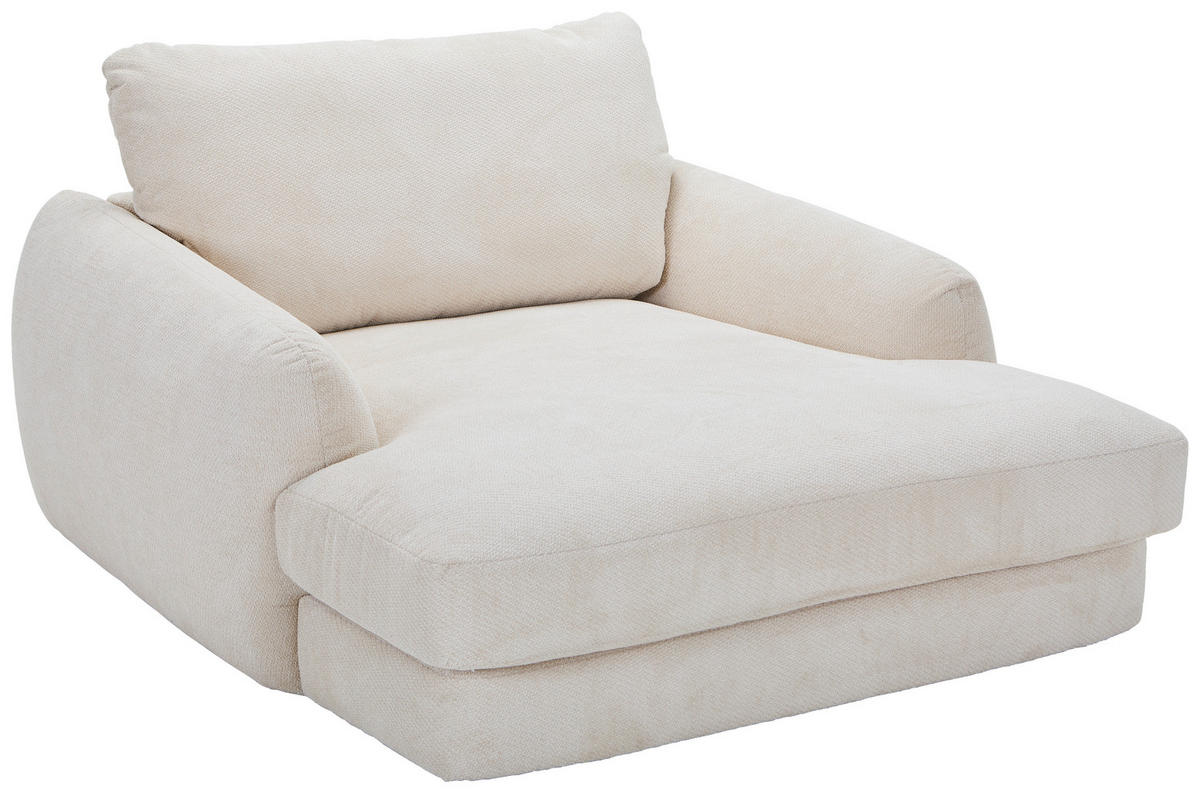 XXL-SESSEL - Creme/Schwarz, KONVENTIONELL, Kunststoff/Textil (132/81/158cm) - Carryhome