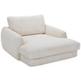 XXL-SESSEL - Creme/Schwarz, KONVENTIONELL, Kunststoff/Textil (132/81/158cm) - Carryhome