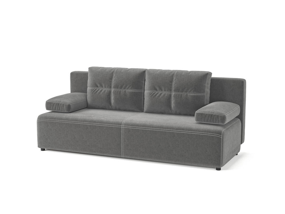 SCHLAFSOFA MUNICH in Flachgewebe Grau  - Schwarz/Grau, Design, Kunststoff/Textil (200/88/86cm) - MID.YOU