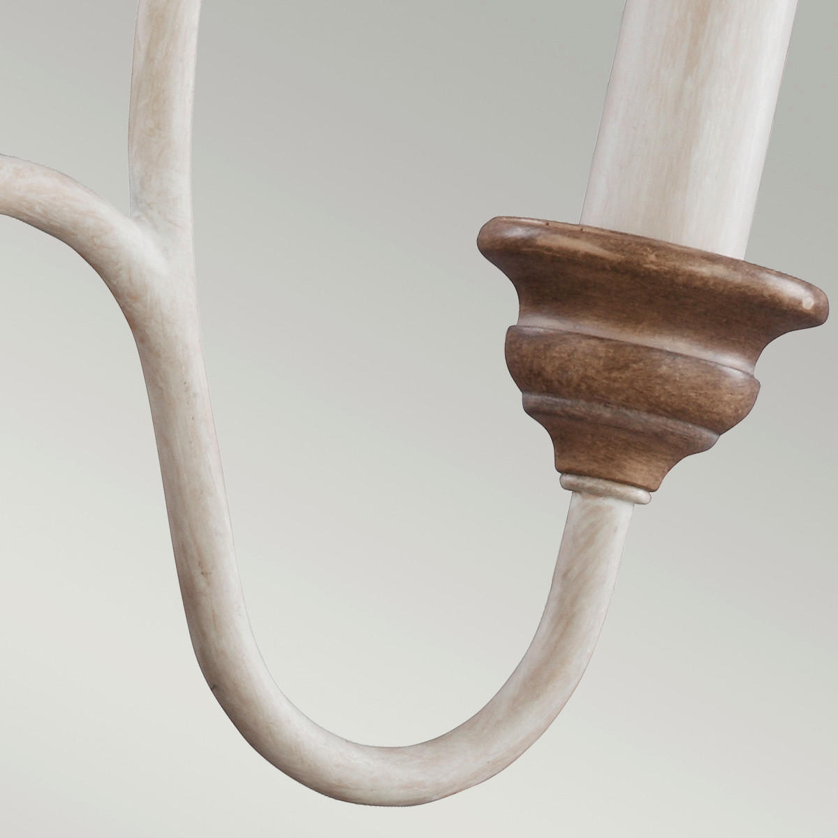 KRONLEUCHTER 41.9/59.7 cm    - Weiss/Kernbuche, Konventionell, Glas/Metall (41.9/59.7cm) - Elstead Lighting