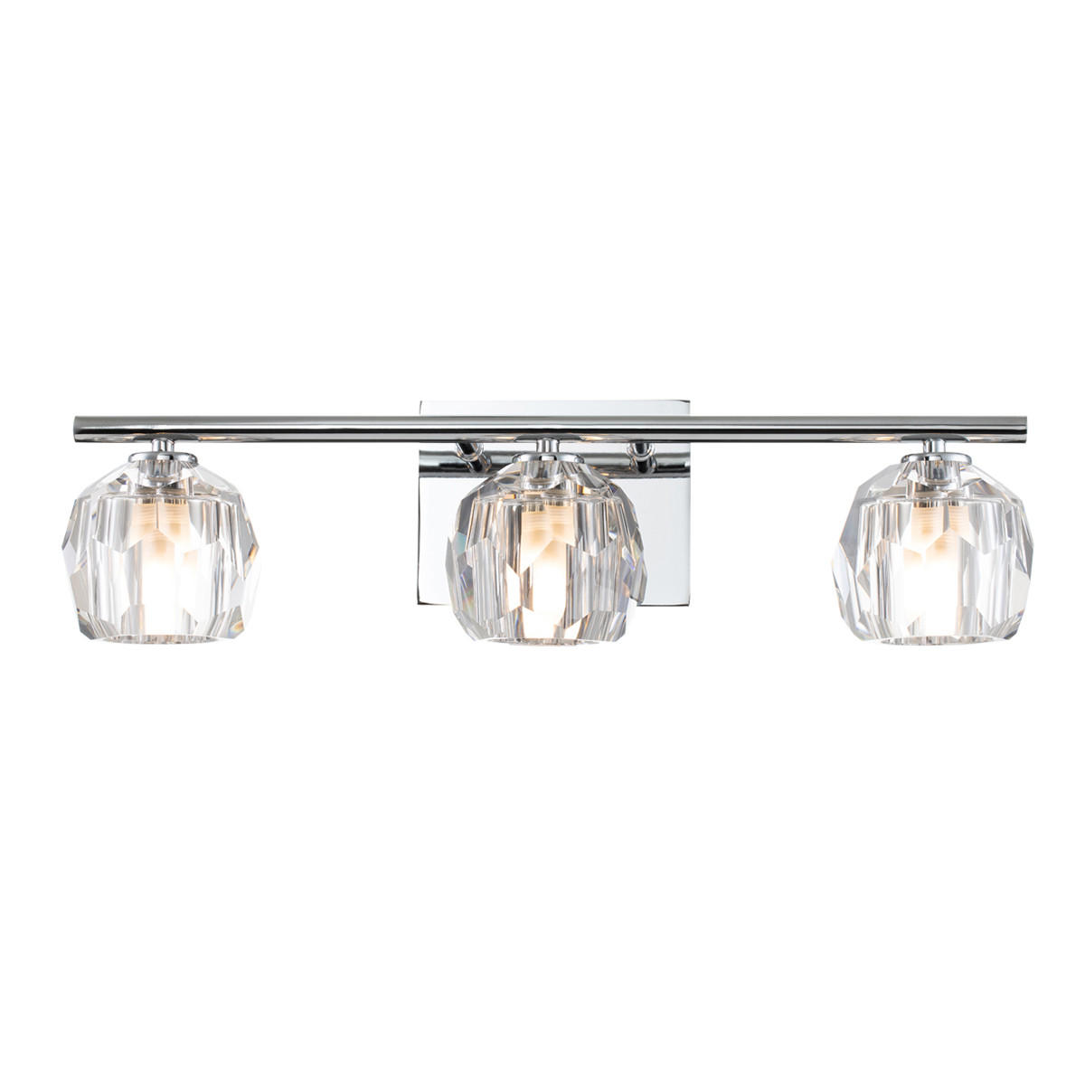 BADEZIMMER-WANDLEUCHTE Elstead Regalia 55/16,6 cm   - Chromfarben, Design, Glas/Metall (55/16,6cm) - Elstead Lighting
