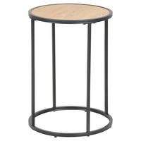 POMOĆNI STOČIĆ   - crna/divlji hrast, Moderno, metal/pločasti materijal (40/40/50cm) - Carryhome