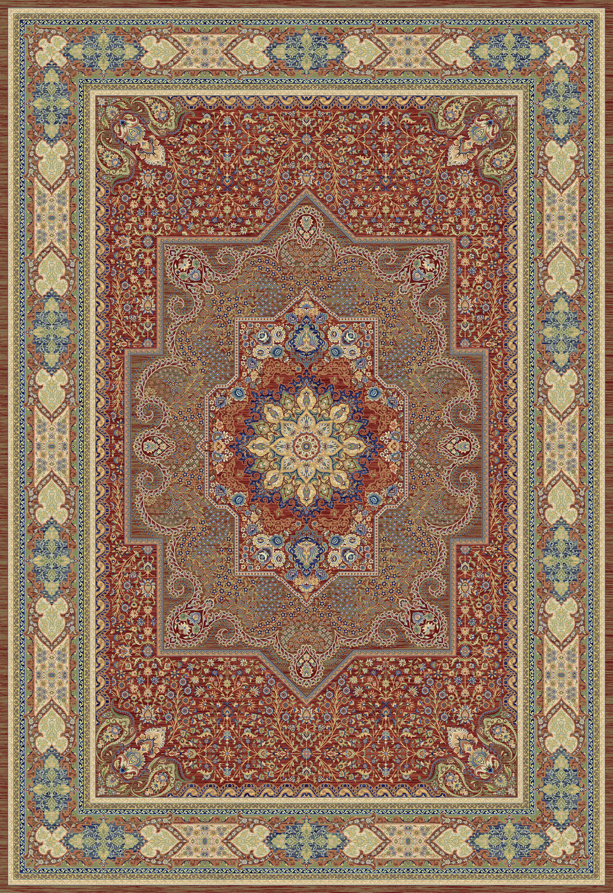 COVOR VINTAGE  - roșu, Design, textil (120/160cm) - Dieter Knoll