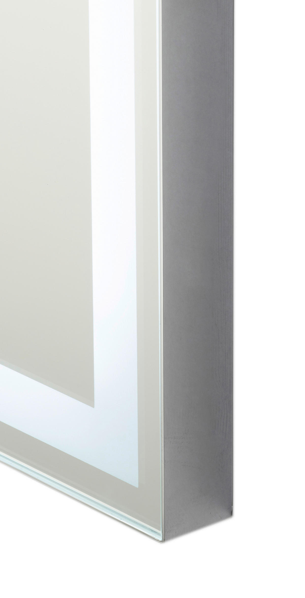 BADEZIMMERSPIEGEL 50/70/3,6 cm  - Silberfarben, KONVENTIONELL, Glas/Metall (50/70/3,6cm)