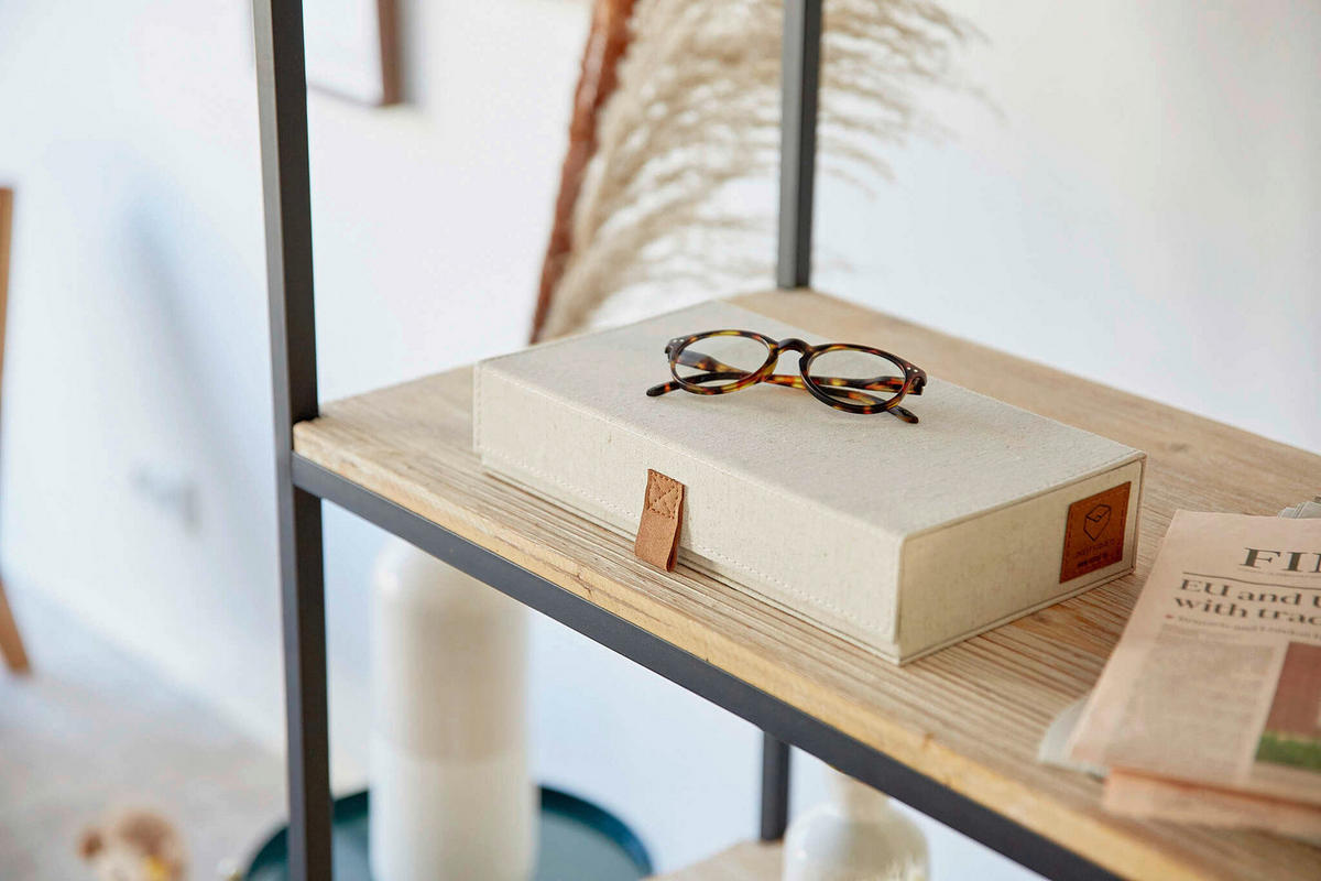 BRILLENBOX - Beige, Basics, Karton/Textil (30/17/6cm) - Store It