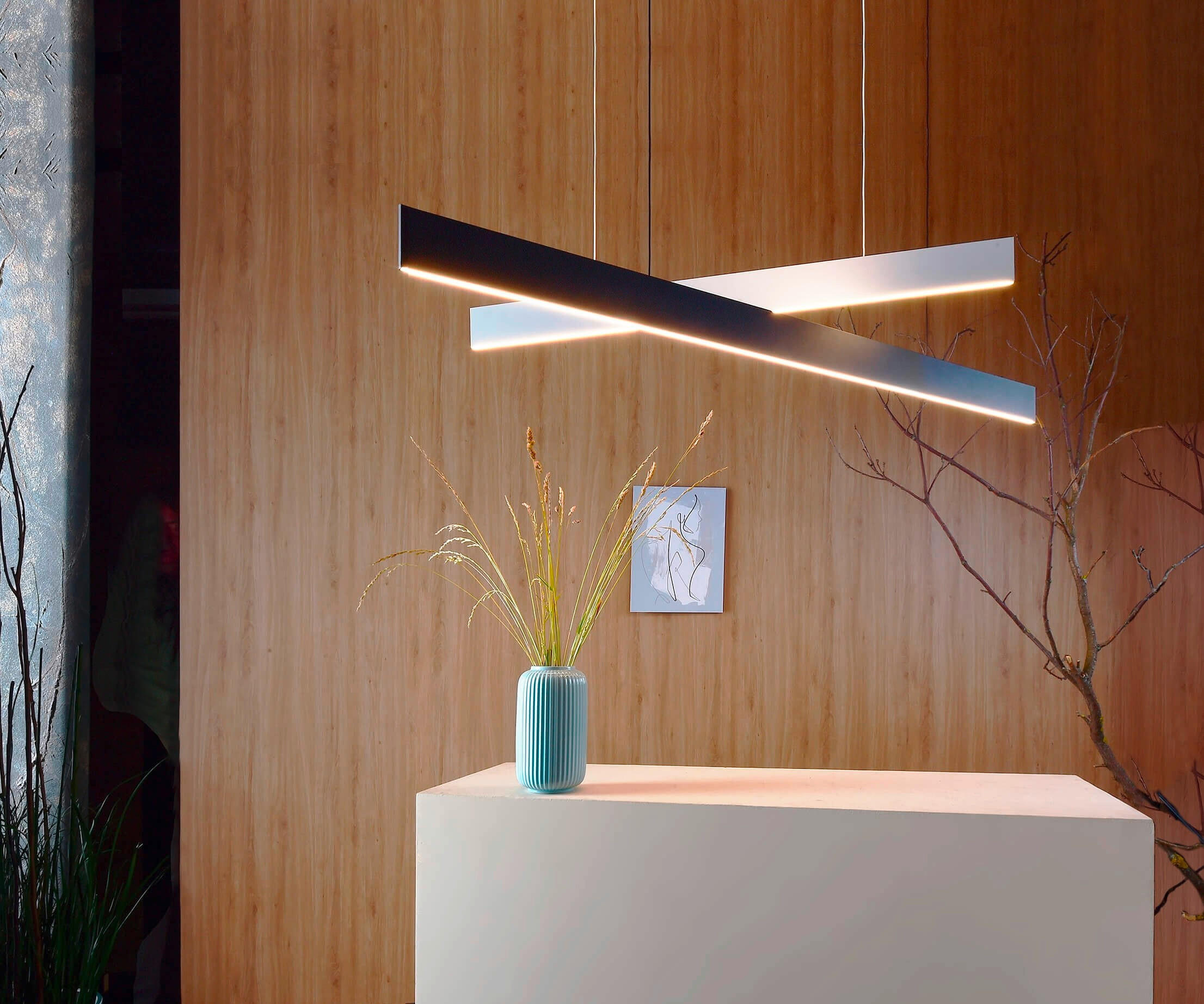 LED-PENDELLEUCHTE 100/0,8/8 cm    - Weiss, Design, Metall (100/0,8/8cm)
