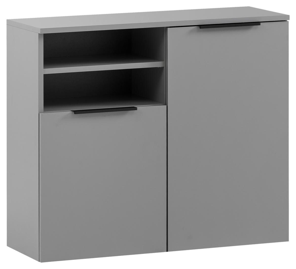 HÄNGESCHRANK 80,4/70/32 cm  - Platinfarben/Schwarz, MODERN, Holzwerkstoff/Metall (80,4/70/32cm) - MID.YOU
