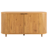BYRÅ 160/80/45 cm  - mörkbrun/ekfärgad, Trend, metall/trämaterial (160/80/45cm)