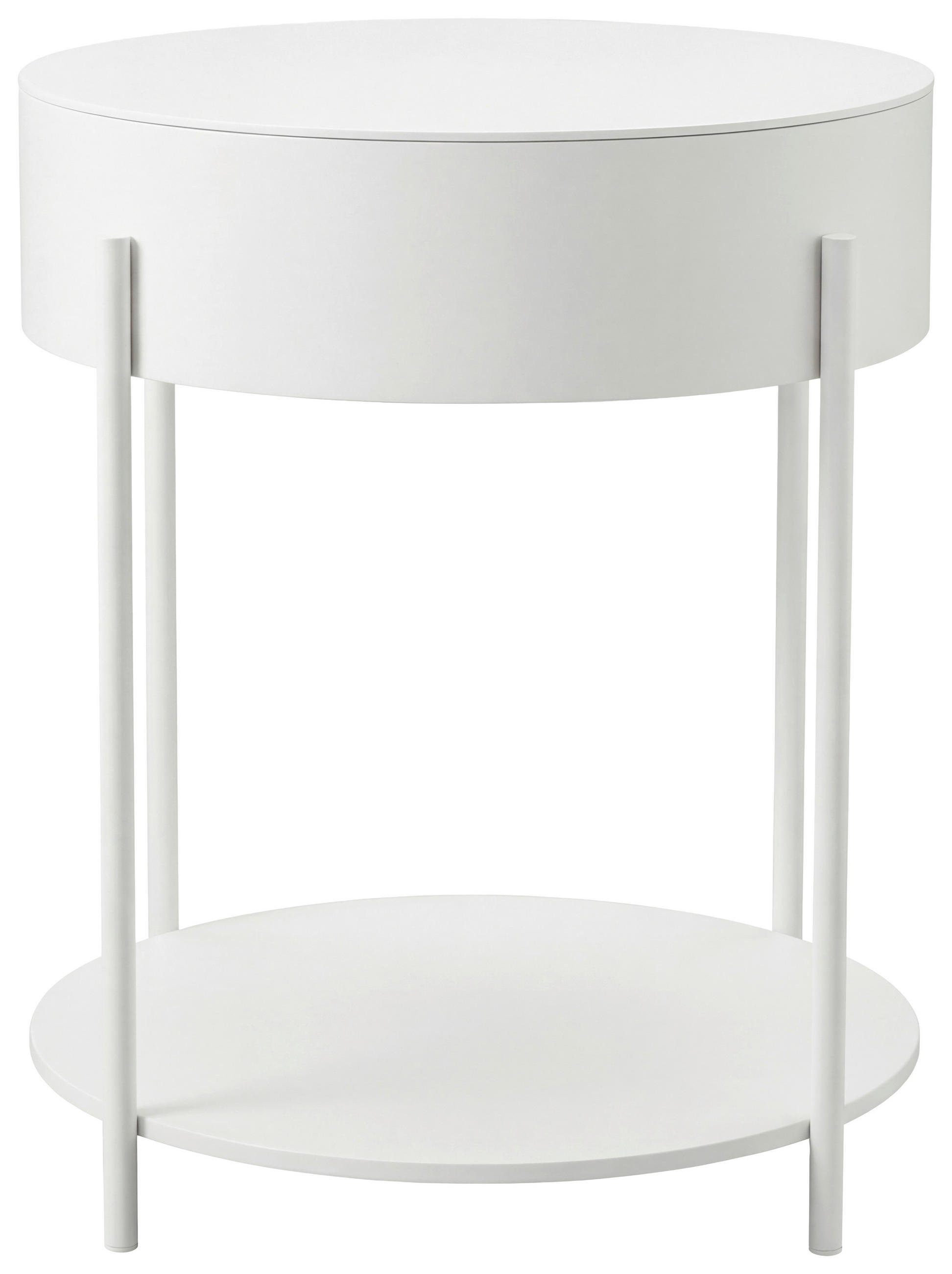 NACHTSCHRANK  - Weiß, Design, Glas/Metall (40/50cm) - hülsta