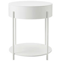 NACHTSCHRANK  - Weiß, Design, Glas/Metall (40/50cm) - hülsta