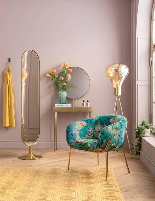 SCHMINKTISCH Goldfarben  - Goldfarben, Design, Glas/Metall (70/32/153cm) - Kare-Design