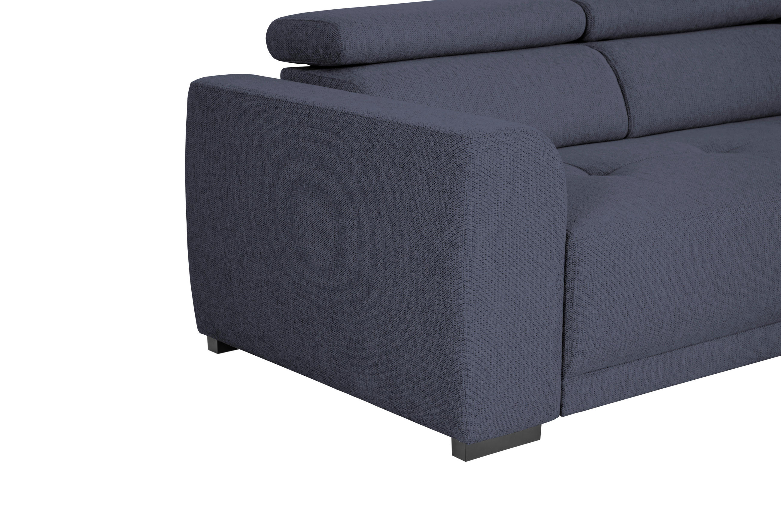 ECKSOFA in Struktur Blau  - Blau/Schwarz, Design, Kunststoff/Textil (284/205cm) - MID.YOU