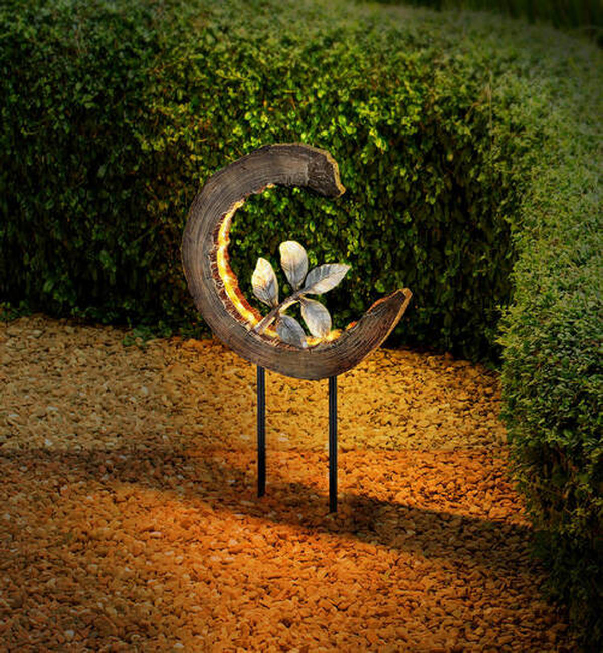 SVJETILJKA SOLARNA  - srebrne boje/smeđa, Design, metal/plastika (24/10/52cm) - Globo