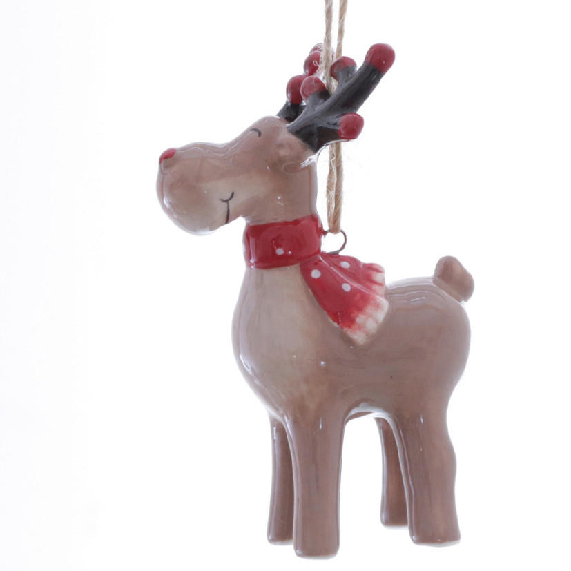 DEKORATIONSHÄNGE  - röd/brun, Lifestyle, keramik (5/3,5/7,5cm) - X-Mas
