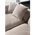 ECKSOFA Braun Flachgewebe  - Creme/Schwarz, MODERN, Kunststoff/Textil (178/231cm) - Carryhome