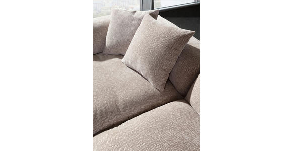 ECKSOFA Braun Flachgewebe - Creme/Schwarz, MODERN, Kunststoff/Textil (178/231cm) - Carryhome