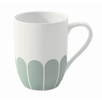 KAFFEEBECHER Fleur Vert  290 ml   - Salbeigrün/Weiß, MODERN, Keramik (11,5/8/10,5cm) - Villeroy & Boch