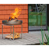FEUERSCHALE SVENSKAV NAGLIAI M 2551  - Edelstahlfarben, Basics, Metall (63/63/56cm) - Ambia Garden