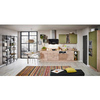EINBAUKÜCHE MANHATTAN UNI  - Eichefarben/Olivgrün, Design, Holzwerkstoff - Nolte Küchen