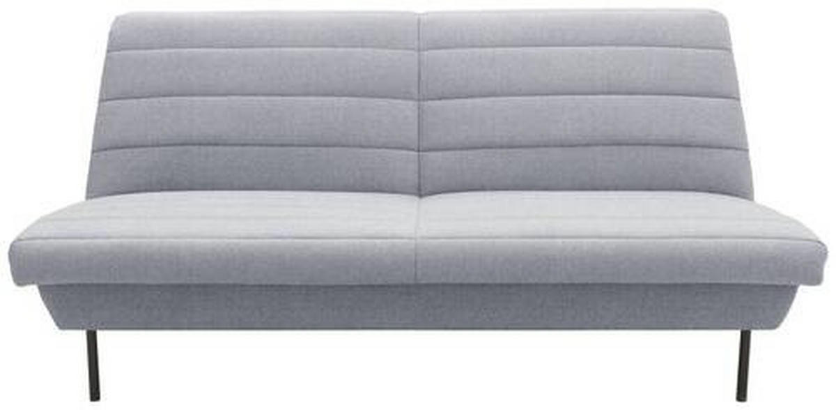 2-SITZER-SOFA in Grau, Hellblau  - Schwarz/Grau, Design, Textil/Metall (185/92/103cm) - LOOKS by W.Joop