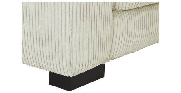 2,5-SITZER in Cord Beige  - Beige/Schwarz, KONVENTIONELL, Holz/Textil (203/83/126cm) - Hom`in