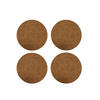 GLASUNDERLÄGG SET 4 delar 10 cm - cognacfärgad, Basics, textil (10cm)