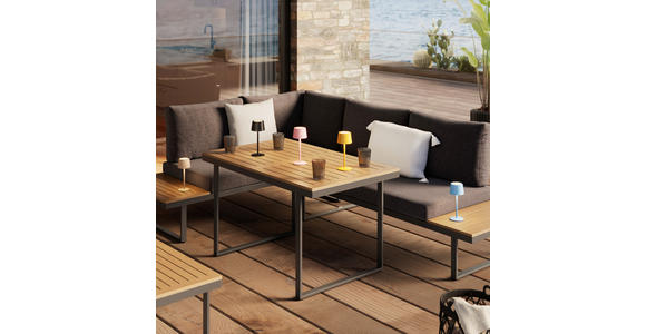 AKKU-TISCHLEUCHTE 9/22 cm  - Schwarz, Basics, Metall (9/22cm) - Novel