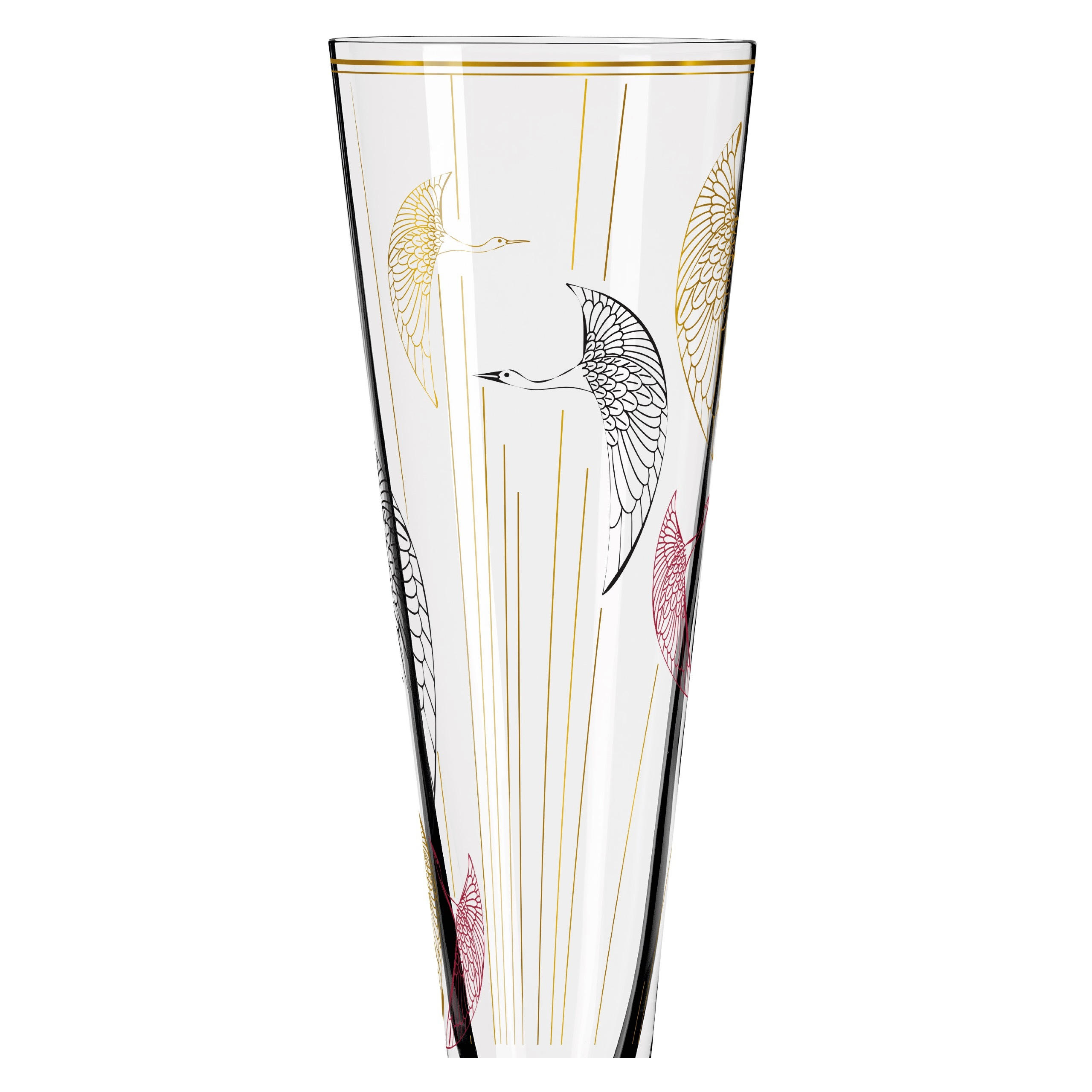 CHAMPAGNERGLAS - Rot/Goldfarben, Basics, Glas (7,2/24cm) - Ritzenhoff