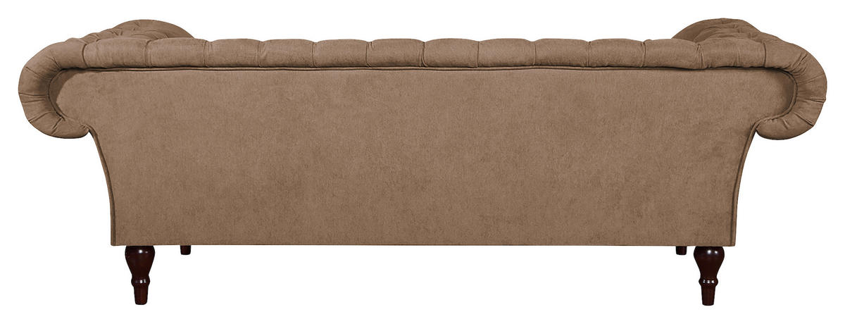 3-SITZER-SOFA Mikrofaser Cappuccino  - Braun/Cappuccino, Design, Holz/Textil (232/79/97cm) - Livetastic